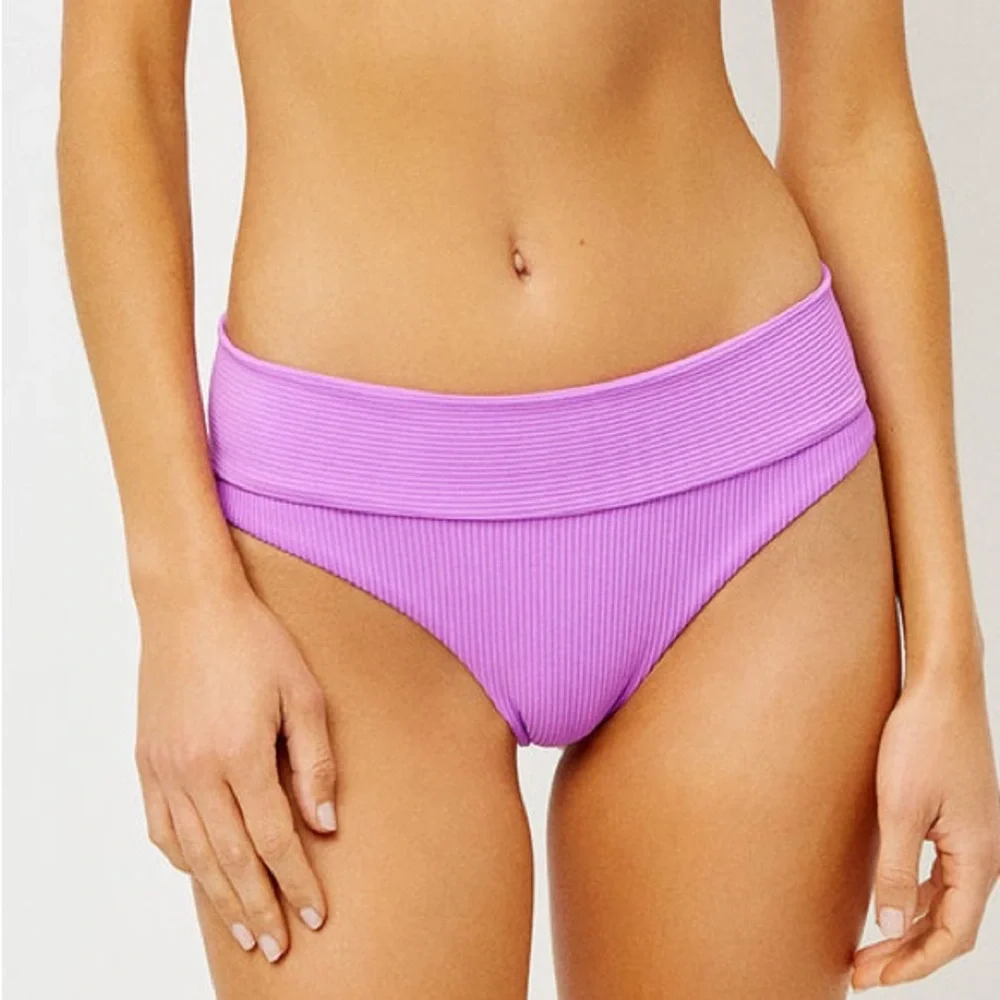 FRANKIE’S BIKINIS purple Cole ribbed bikini